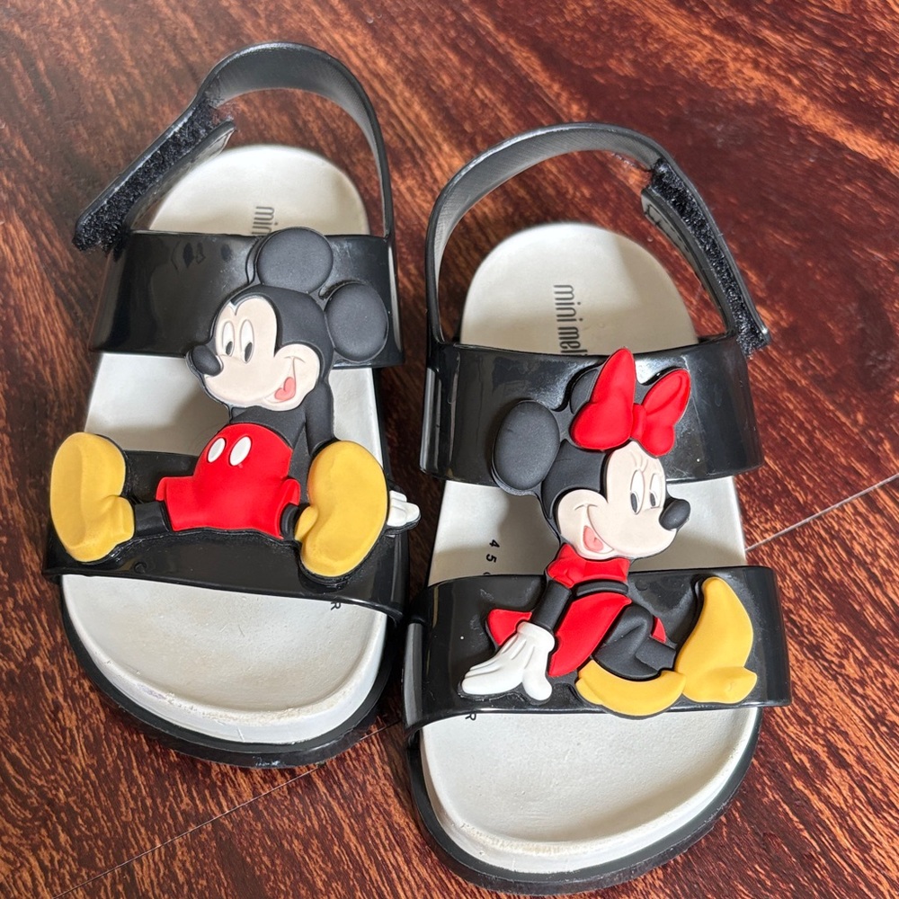 Mini Melissa Disney Mickey and Minnie Kids Sandals